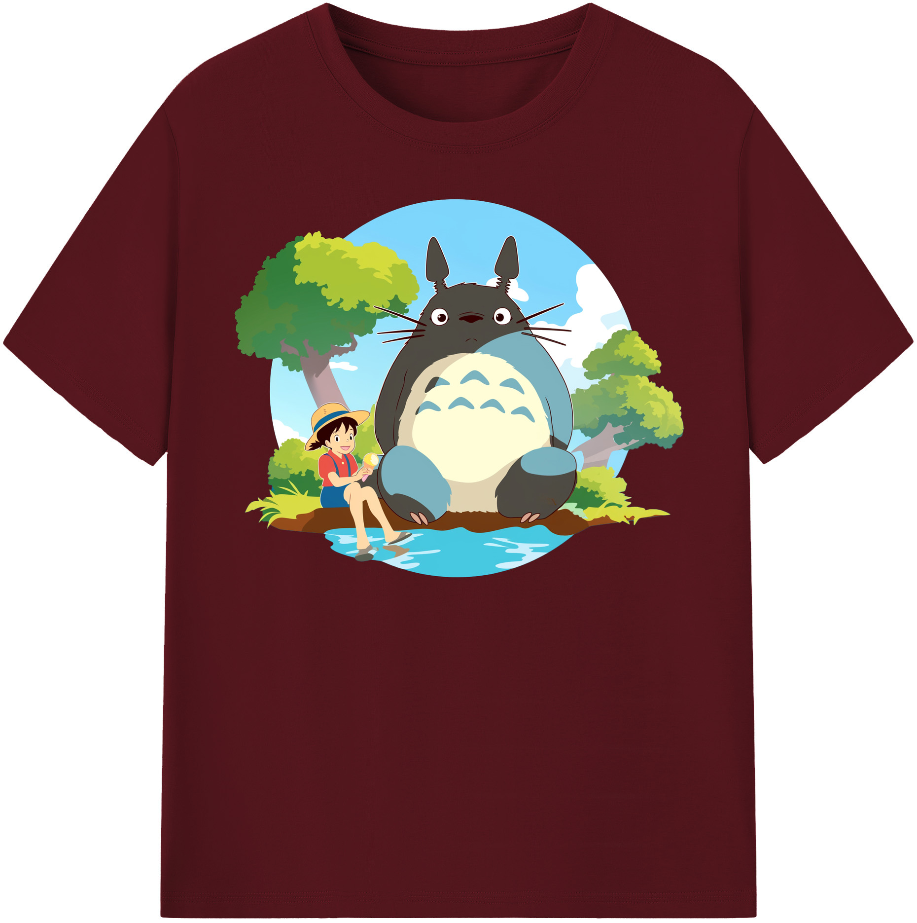 （画像用） となりのトトロ 草壁メイ 草壁サツキ My Neighbor Totoro Satsuki Kusakabe Mei Kusakabe 綿100％半袖Tシャツ（フロントプリント）